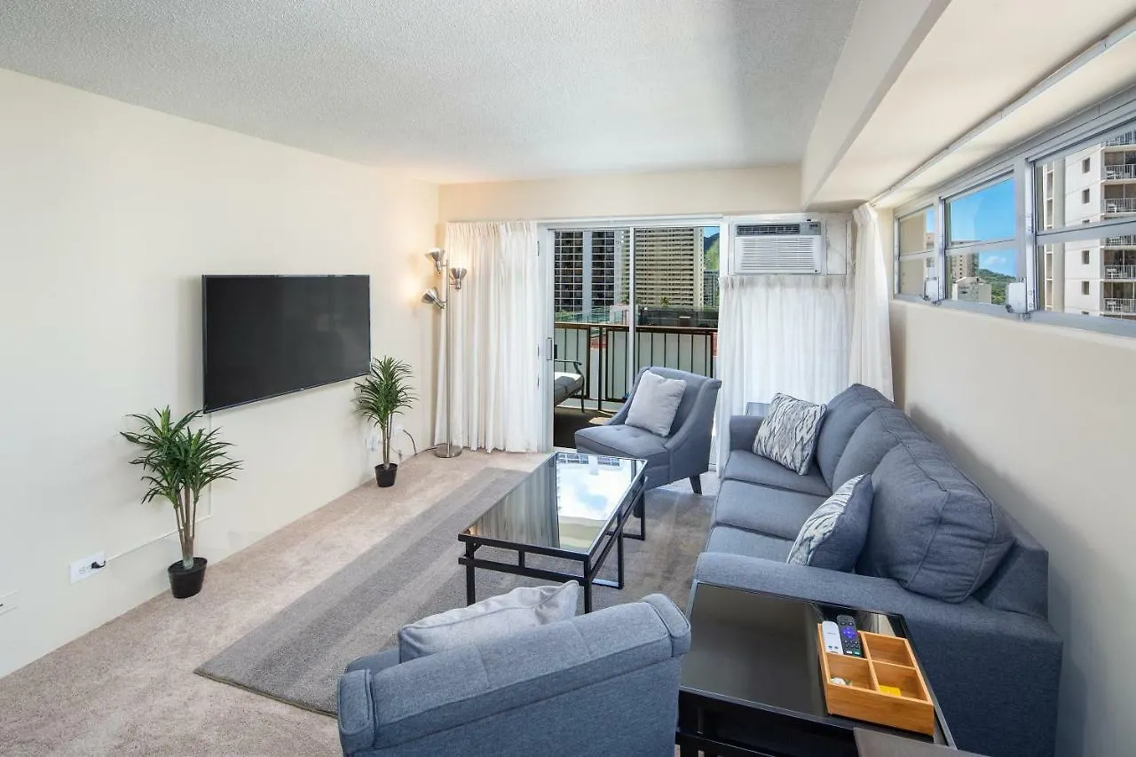 הונולולו Ocean View From Lanais-2 Blocks To Waikiki Beach דירה